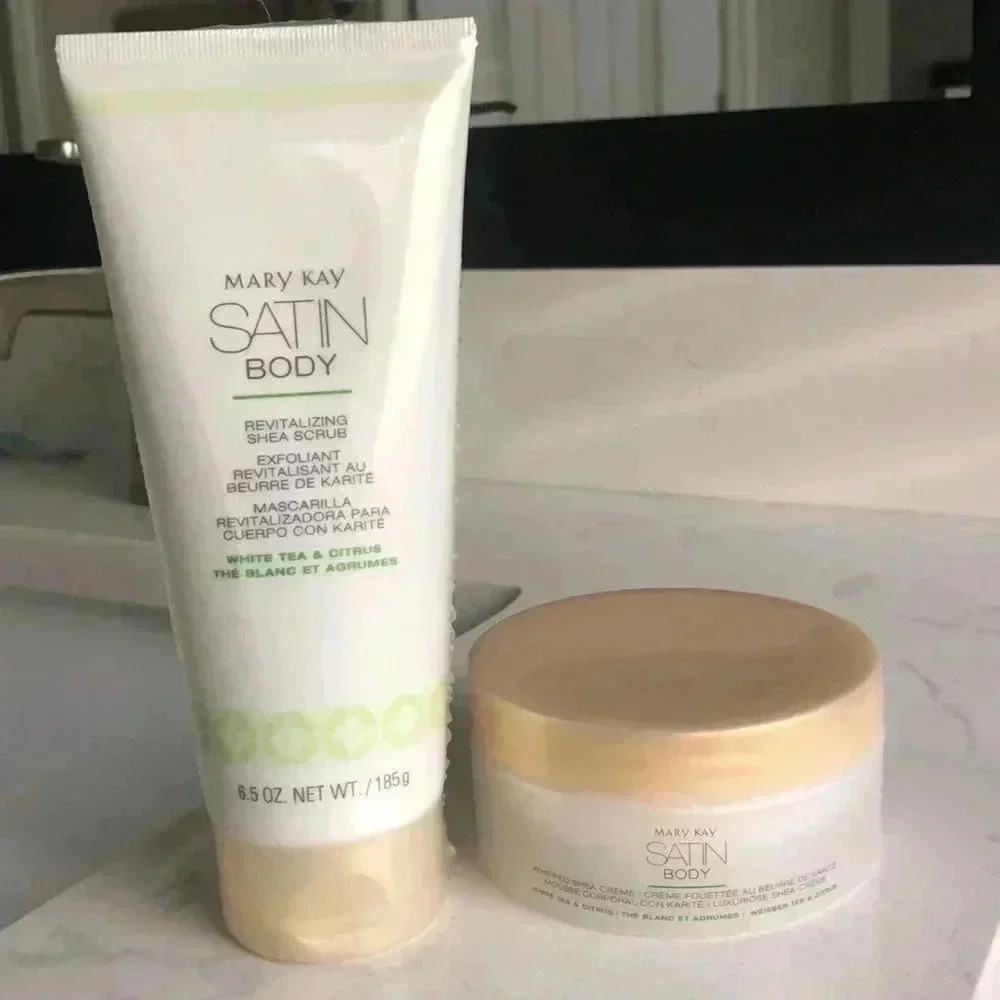 MK revitalizing Shea scrub and whipped Shea Creme